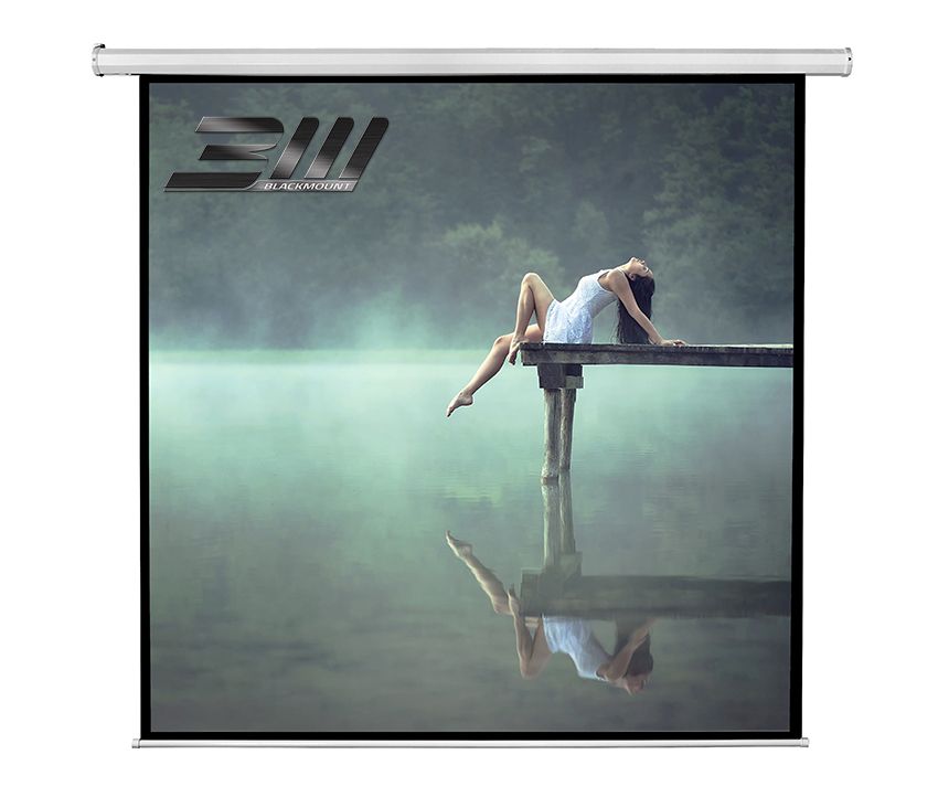 Ecran proiectie electric, perete/tavan, 240 x 240 cm, Blackmount, cu telecomanda, Format 1:1