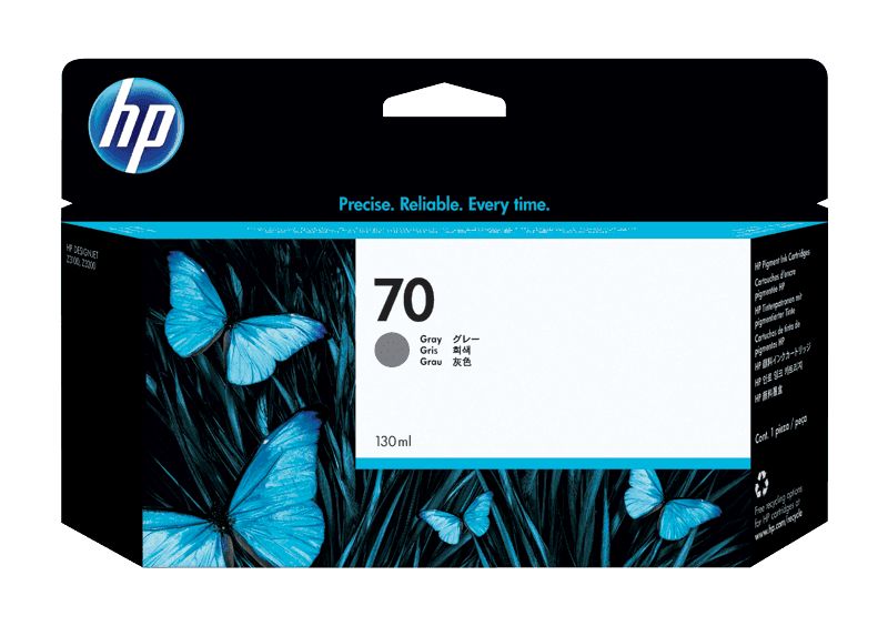 HP HP 70 original ink cartridge grey standard capacity 130ml 1-pack with Vivera ink