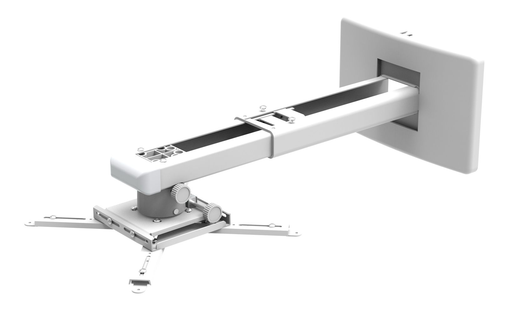 Suport videoproiector de perete Blackmount CT-PRB-11S, distanta perete-proiector 450-670mm, max.10kg, alb