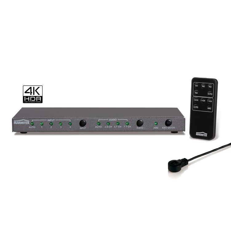 Switch HDMI 4x1 Connect 621 UHD 2.0 MARMITEK 08327, 4K@60Hz(4:4:4), HDR, HDCP2.2, digital audio output_1