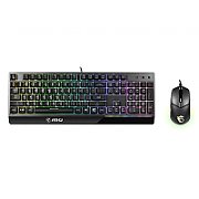 MSI Vigor GK30 Combo USB QWERTY Keyboard + Mouse GM11 Black