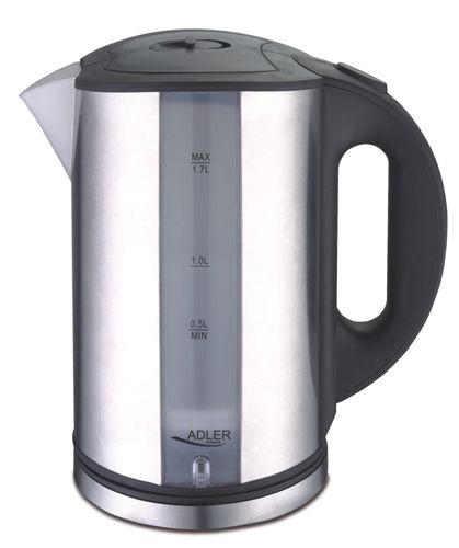 Adler AD 1216 electric kettle 1.7 L Black,Silver 2200 W