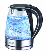 Adler AD 1225 electric kettle 1.7 L Black,Stainless steel,Transparent 2200 W