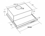 Akpo WK-7 Light Glass Touch 60  cooker hood Black, Inox