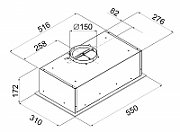 Cooker hood CIARKO S-Box 55 Black