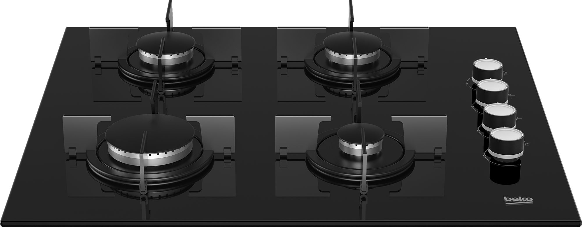 Beko HILG64120S hob Black Built-in 60 cm Gas 4 zone(s)