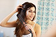 Adler AD 2318 hair styling tool Straightening iron Warm Black, Coral 120 W