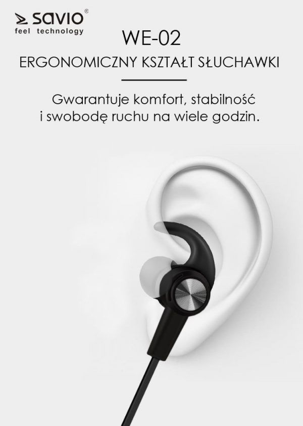 Savio WE-02 Wireless Bluetooth Earphones_6