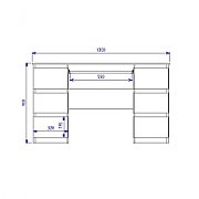 Topeshop KUBA SONOMA computer desk Oak colour