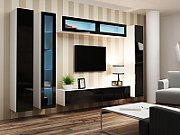 Cama Cabinet VIGO  90  glass 90/35/32 white/black gloss