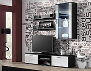 Cama hanging display cabinet SOHO black/white gloss