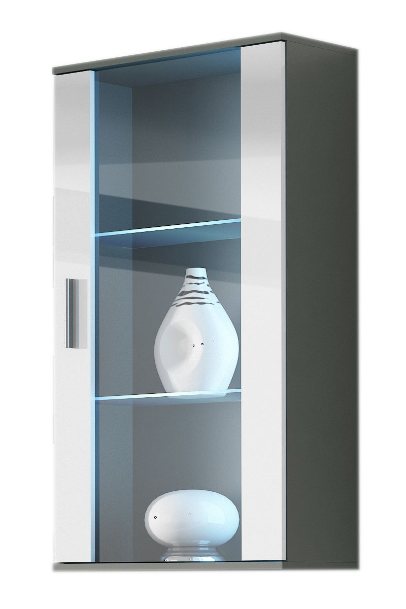 Cama hanging display cabinet SOHO grey/white gloss