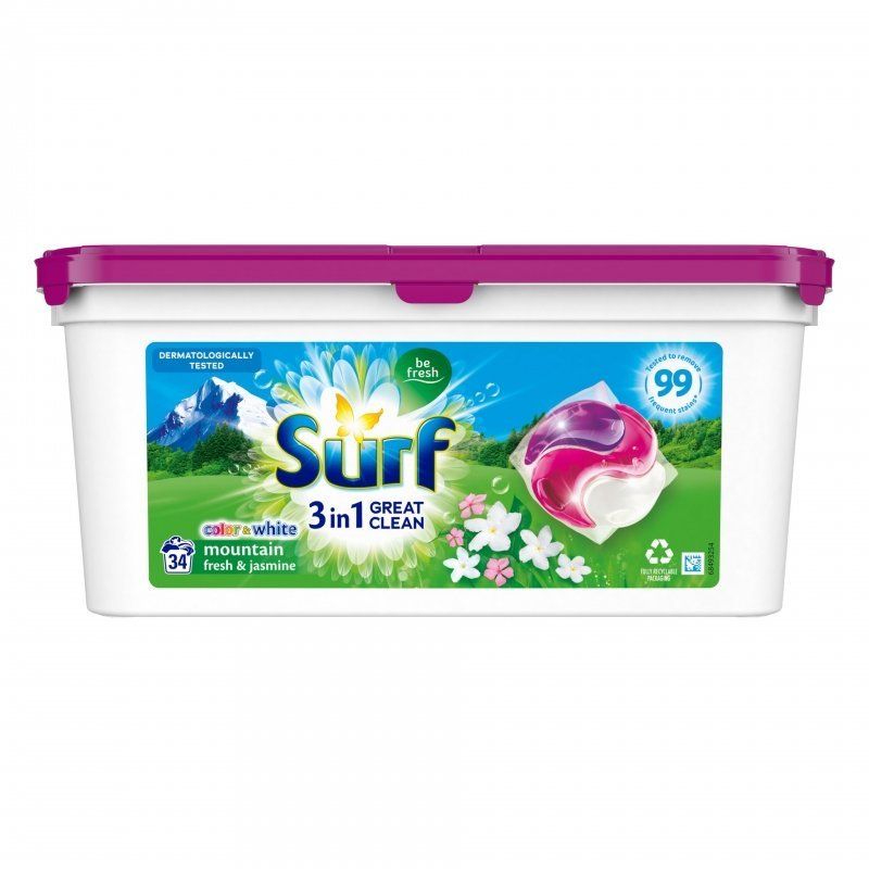 Surf Washing Pods Color & White Mountain Freshness 34 pieces_1