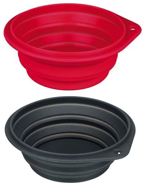 TRIXIE Travel Bowl, silicone, foldable 2 l/22 cm diameter