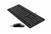 Kit TASTATURA si Mouse A4TECH,  KR-85+OP-620D , cu fir, 104 taste format standard, mouse 1000dpi, 4/1 butoane, negru,  KR-8520D-USB  (include TV 0.75 lei)