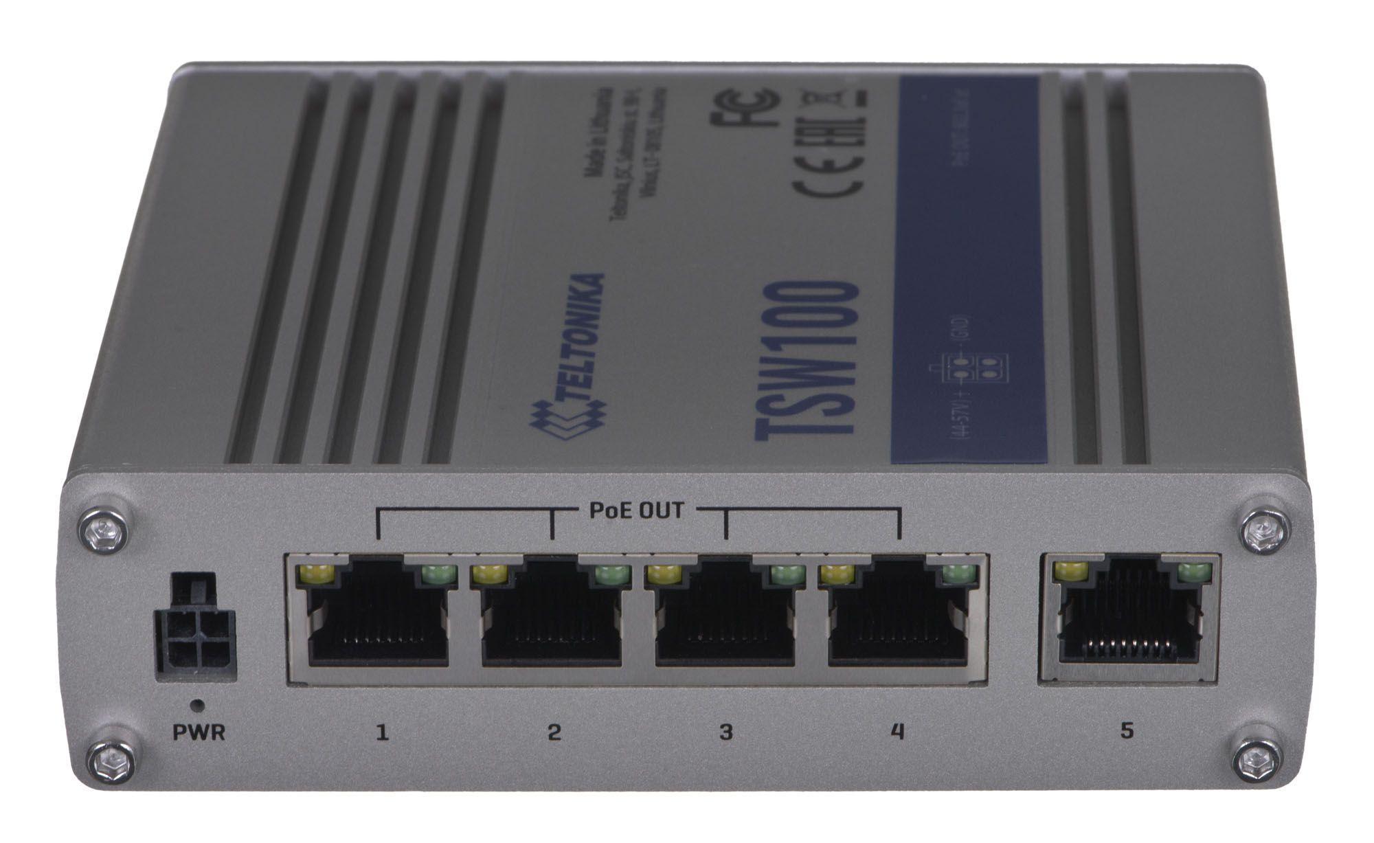 TELTONIKA TSW100 Switch 5x RJ45 1000Mb/s, 4x PoE_1