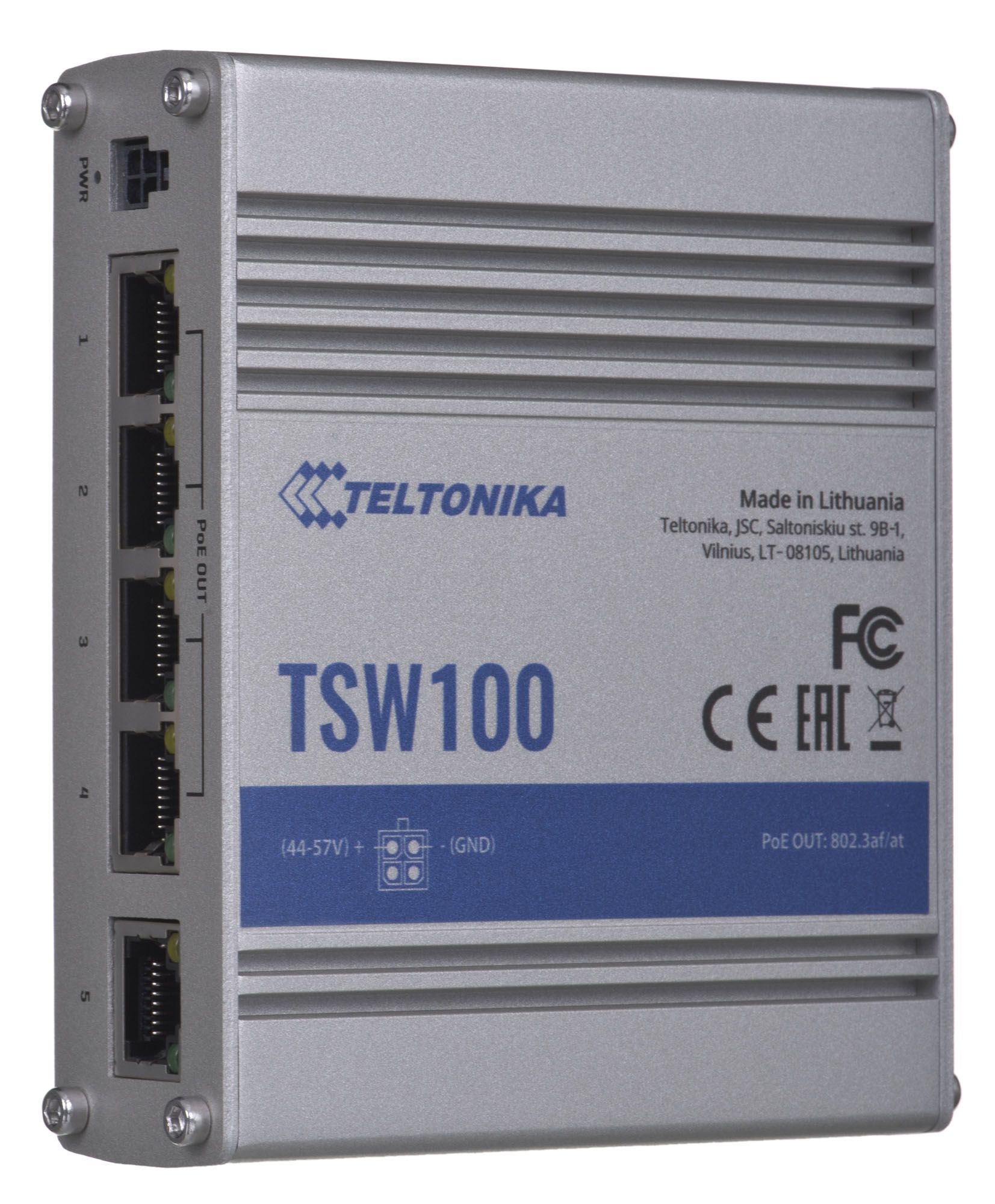 TELTONIKA TSW100 Switch 5x RJ45 1000Mb/s, 4x PoE_5