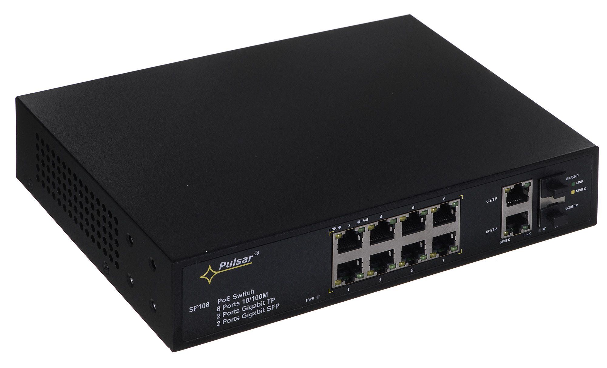 PULSAR SF108 network switch Managed Fast Ethernet (10/100) Power over Ethernet (PoE) Black_12