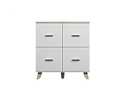 Cama sideboard LOTTA 110 4D white + sonoma oak