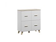 Cama sideboard LOTTA 110 4D white + sonoma oak