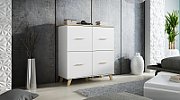 Cama sideboard LOTTA 110 4D white + sonoma oak