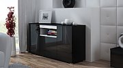 Cama sideboard VIVA 150 black/black gloss + white