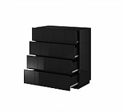 Cama chest of drawers 4D REJA black gloss/black gloss