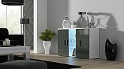 Cama sideboard 120 cm SOHO S7 white/grey gloss