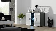 Cama sideboard 120 cm SOHO S7 grey/white gloss