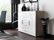 Cama living room sideboard UNI sonoma oak/white gloss