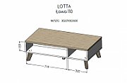 Cama LOTTA 110 coffe table white/sonoma oak