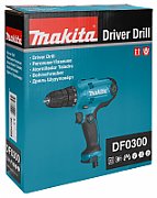 Makita DF0300 drill 1500 RPM Keyless 1.2 kg Black, Blue
