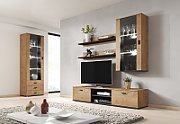 Cama set of two shelves 125cm SOHO lefkas oak/black