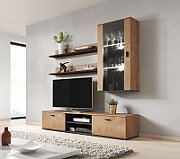 Cama set of two shelves 125cm SOHO lefkas oak/black