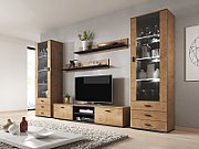 Cama set of two shelves 125cm SOHO lefkas oak/black