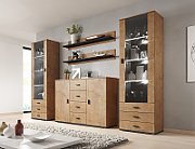 Cama set of two shelves 125cm SOHO lefkas oak/black