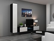 Cama Full cabinet VIGO '180' 180/40/30 white/black gloss