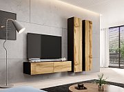 Cama full cabinet VIGO '180' 180/40/30 black/wotan oak