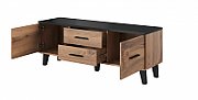 Cama RTV stand LOTTA 140cm wotan oak + matt black