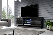 Cama TV cabinet QIU 160 MDF black gloss/black gloss