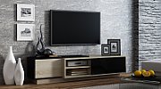 Cama TV cabinet SIGMA1 180 sonoma oak/black gloss