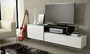 Cama TV cabinet SIGMA 3 180 white/white gloss + black