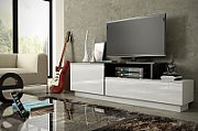 Cama TV cabinet SIGMA 3 180 white/white gloss + black