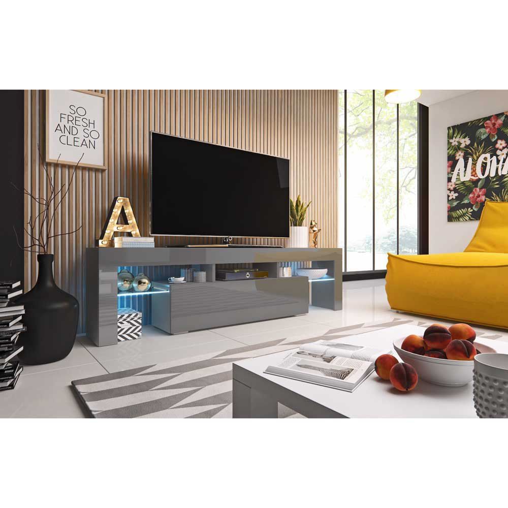 Cama TV stand TORO 200 black/grey gloss