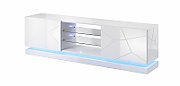 Cama TV cabinet QIU 200 MDF white gloss/white gloss