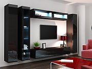 Cama TV Stand VIGO '180' 30/180/40 black/black gloss