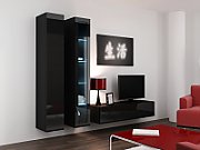 Cama TV stand VIGO 140 30/140/40 black/black gloss