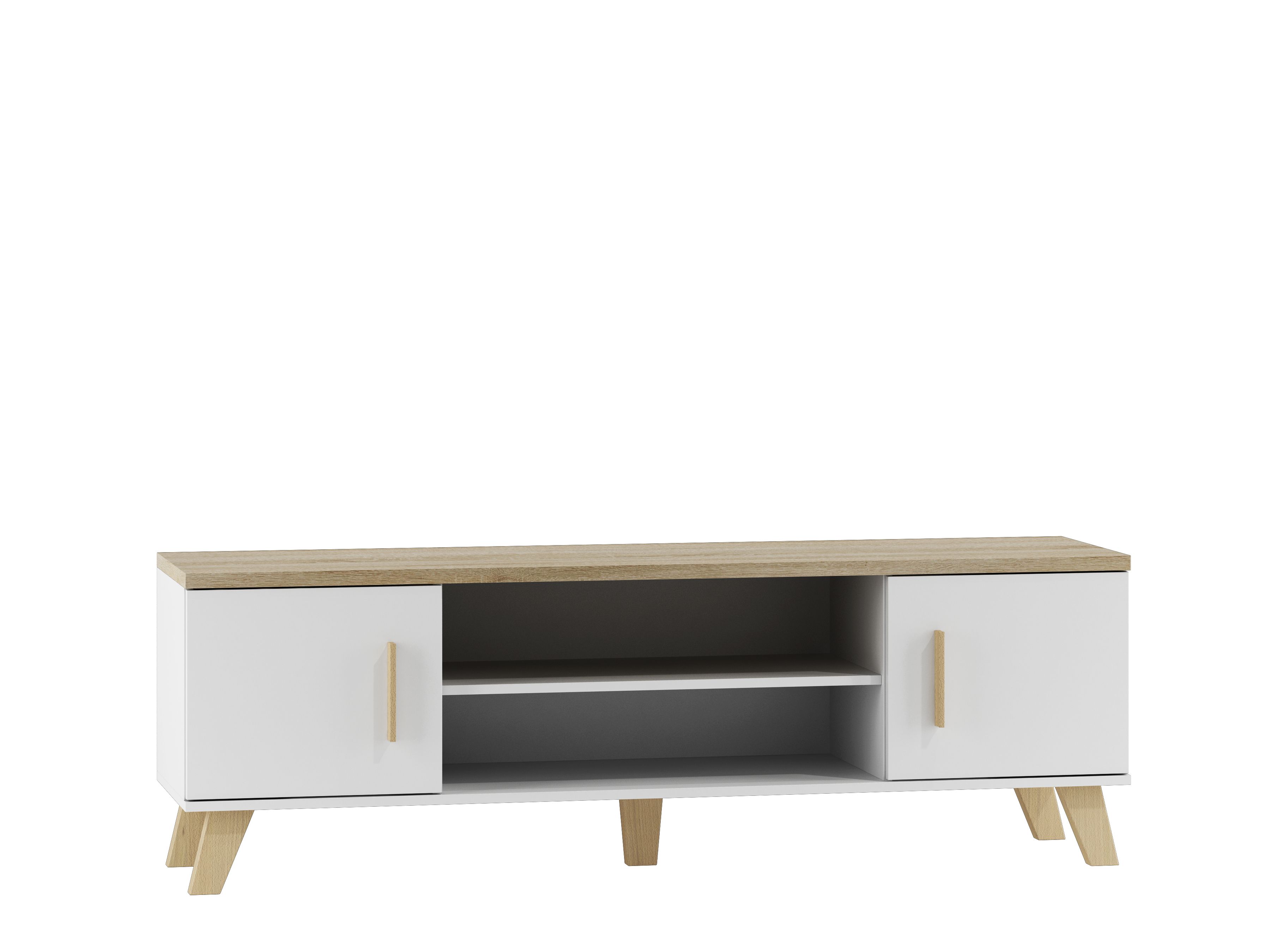 Cama TV stand LOTTA 160 2D2K white/sonoma