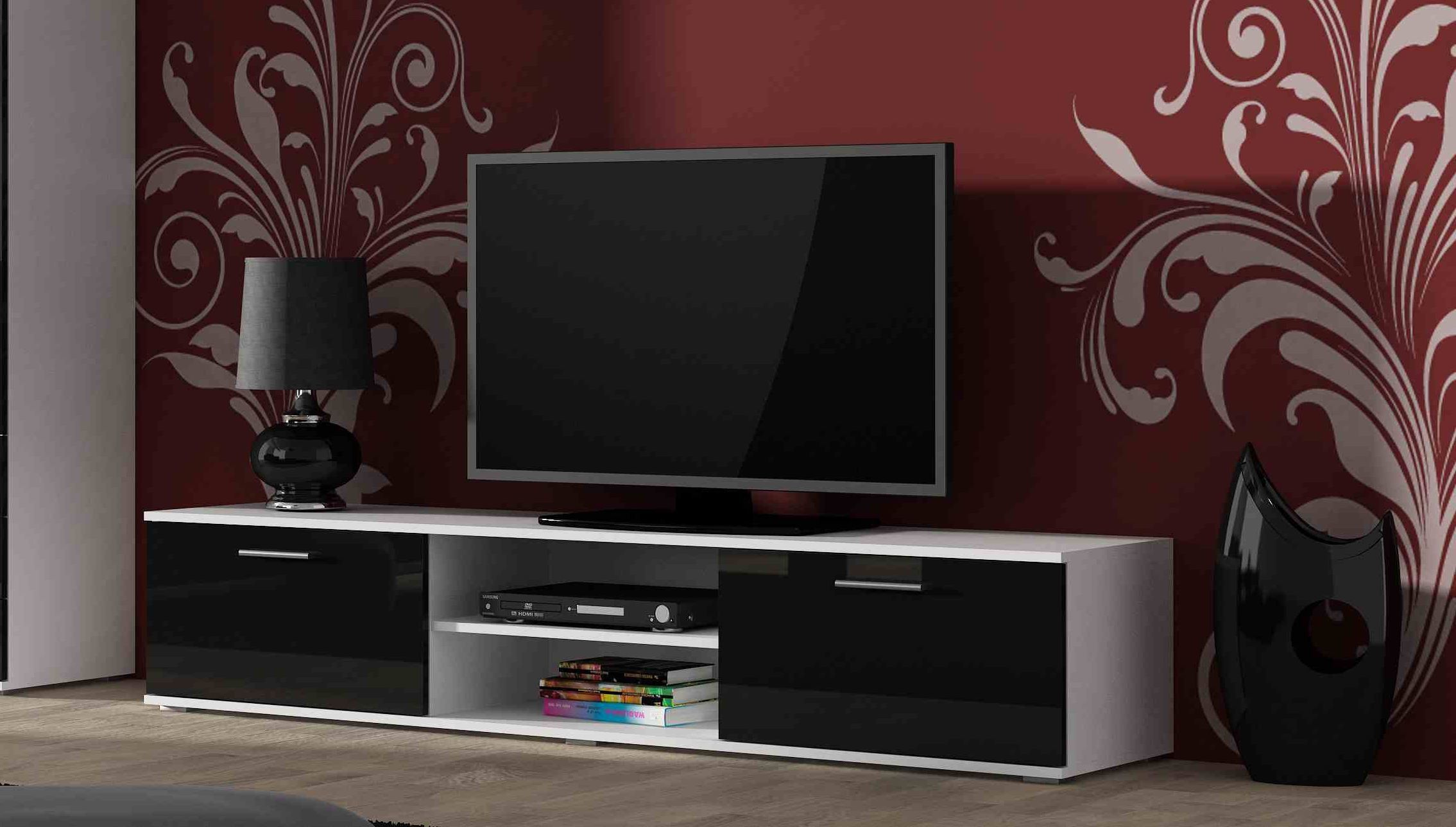Cama TV stand SOHO 180 white/black gloss