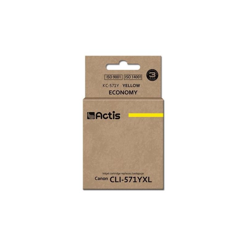 Cartus cerneala Actis KC-571Y ,Galben ,12 ml (compatibil cu Canon KC-571Y) 